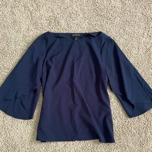 Banana Republic navy blue flowy blouse size small
